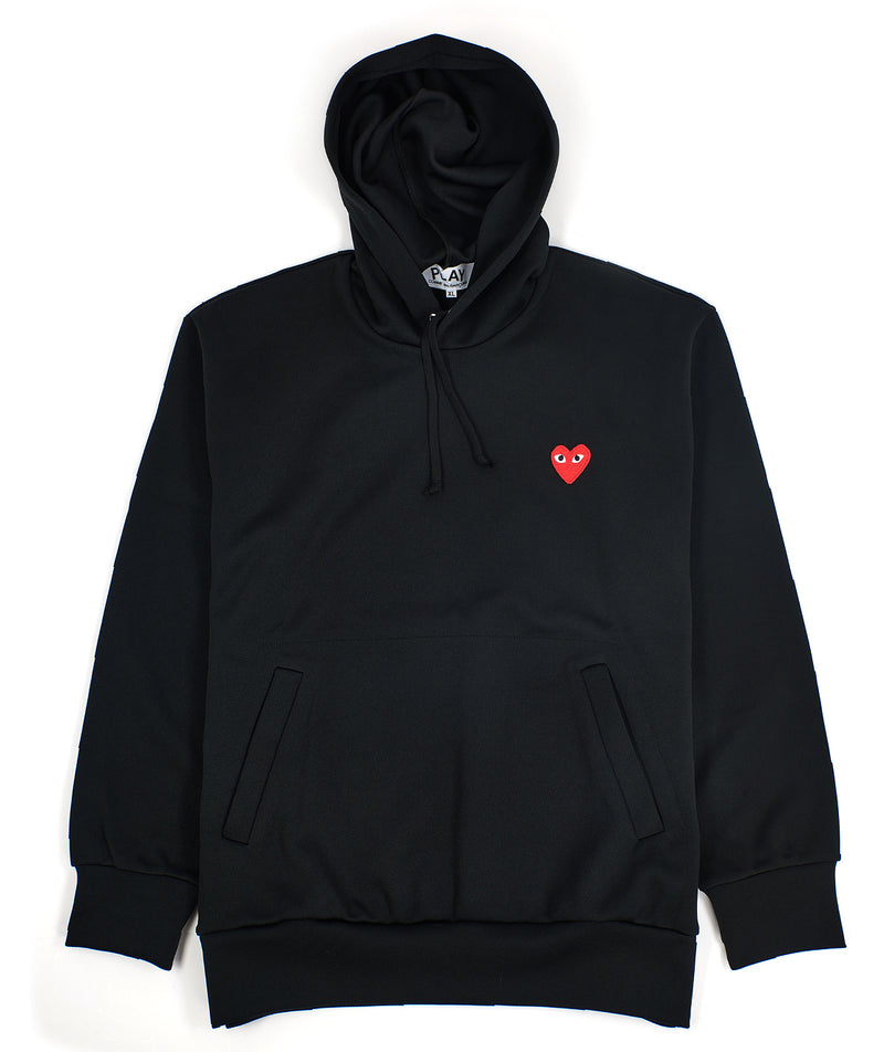 CDG Play: Heart Hooded Sweat "Black"