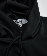 CDG Play: Heart Hooded Sweat "Black"