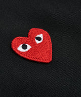 CDG Play: Heart Hooded Sweat "Black"