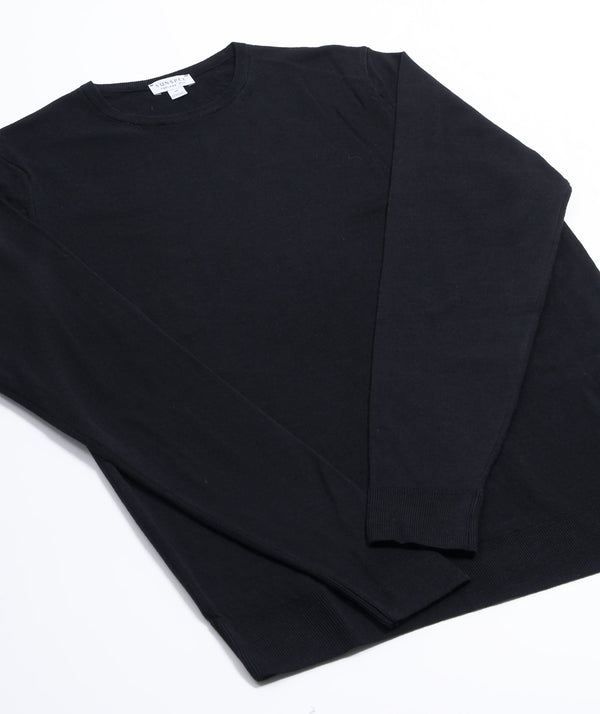 Sunspel - Crew Neck Jumper - Black