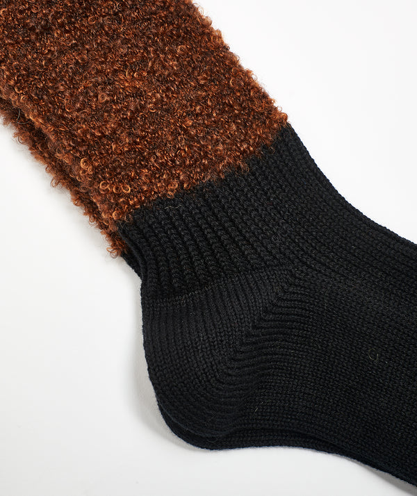 Decka: Mohair Boucle Socks "BLACK"