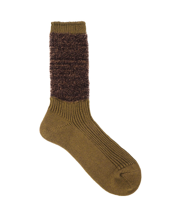 Decka: Mohair Boucle Socks "OLIVE"