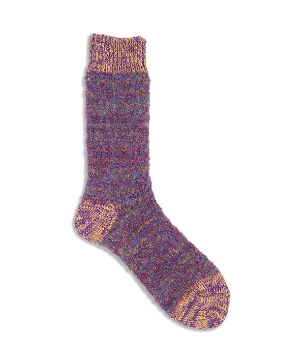 Decka: Mohair,Wool Socks / Mix Colour "PURPLE"