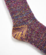 Decka: Mohair,Wool Socks / Mix Colour "PURPLE"