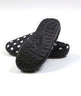 Subu - Dots Quilted Sandal - Black