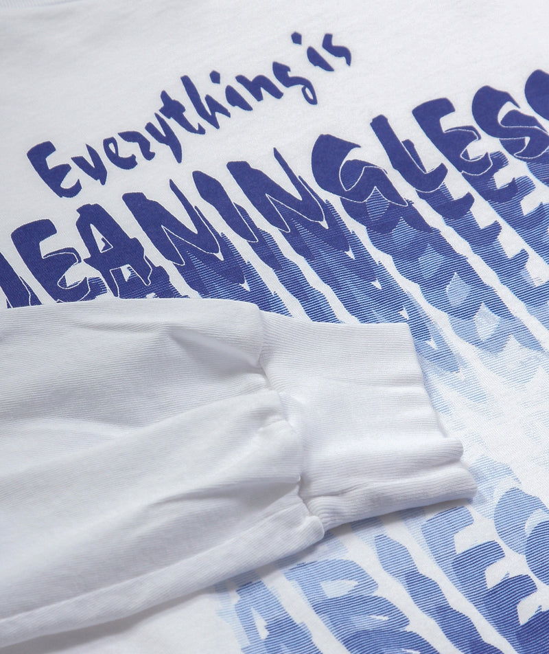 Aries - Everything Is Meaningless LS Tee - White