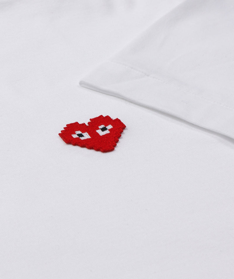 CDG Play - Invader Heart T-Shirt - White