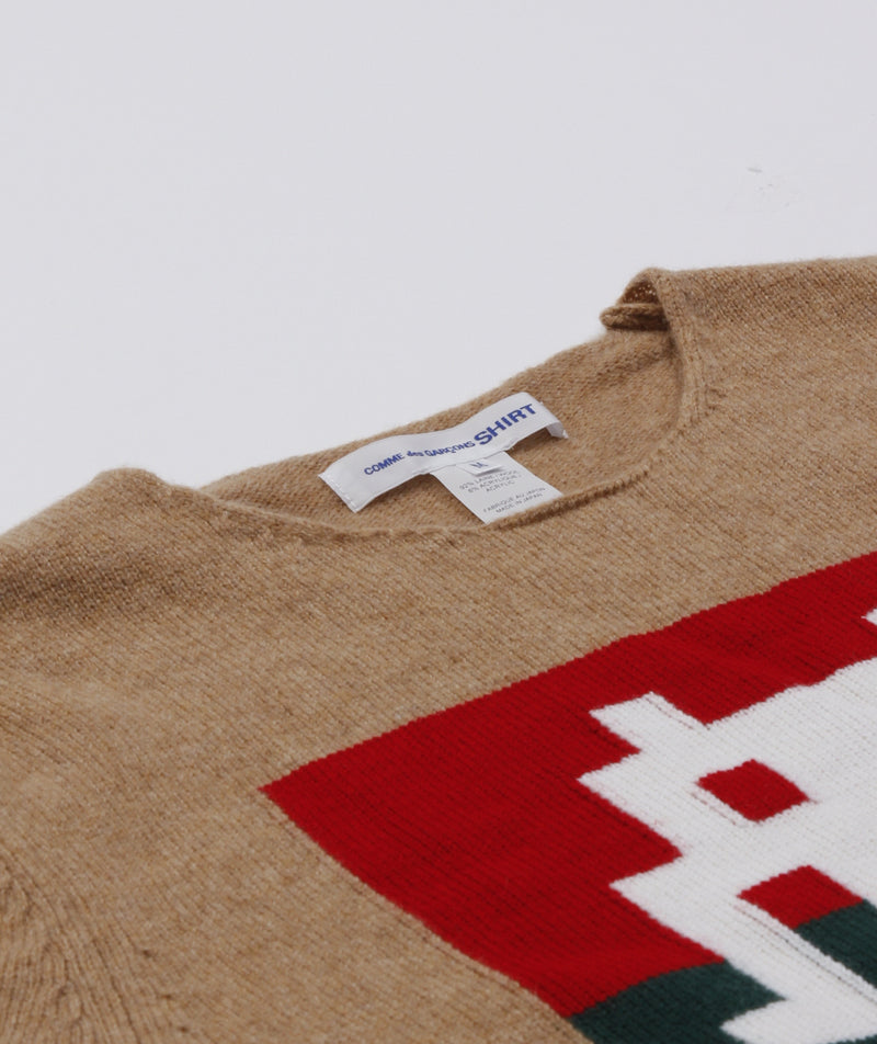 CDG Shirt x Invader - Knit Jumper - Camel