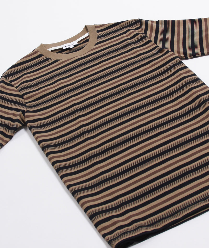 Norse Projects - Johannes multistripe Tee - Utility Khaki