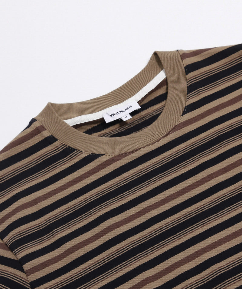 Norse Projects - Johannes multistripe Tee - Utility Khaki