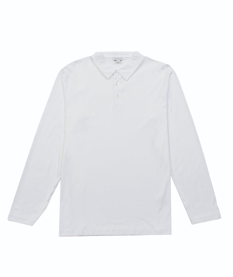 Sunspel - LS Polo Shirt - White