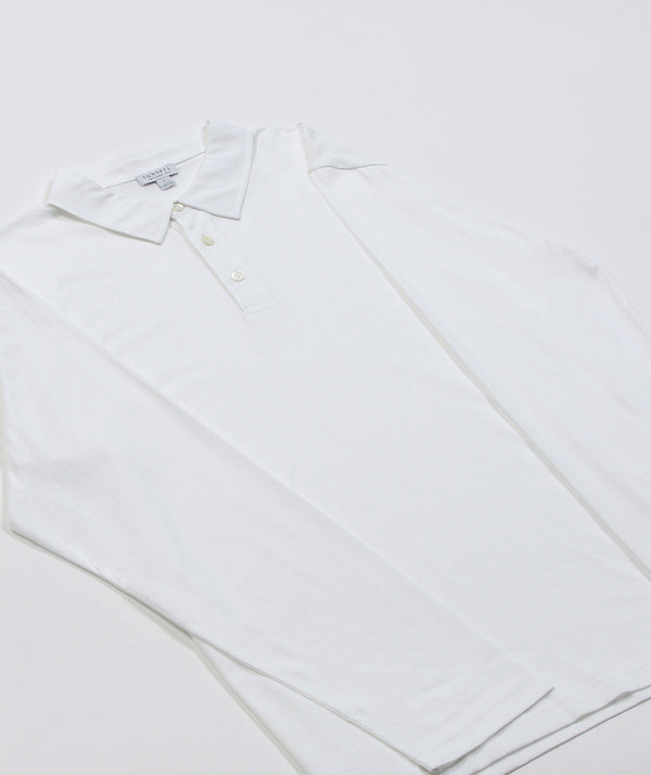 Sunspel - LS Polo Shirt - White