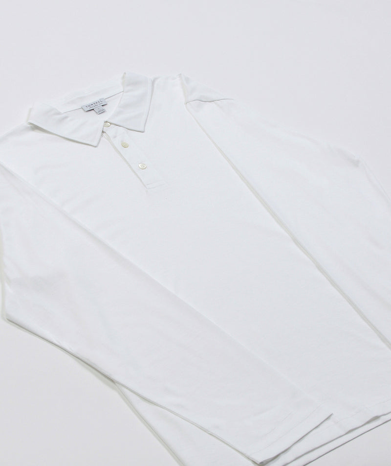 Sunspel - LS Polo Shirt - White