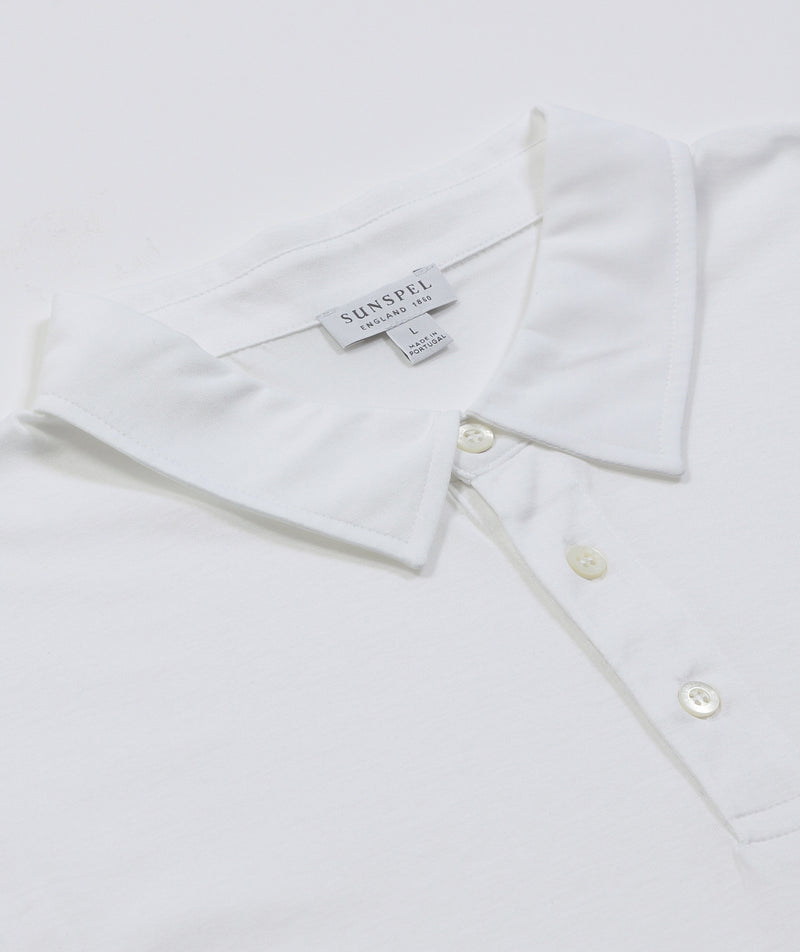 Sunspel - LS Polo Shirt - White