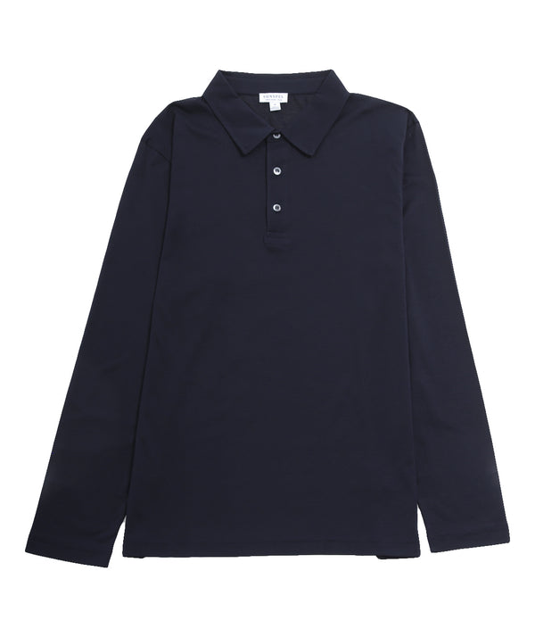 Sunspel - LS Polo shirt - Navy