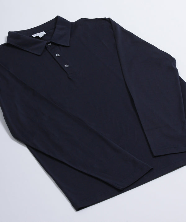 Sunspel - LS Polo shirt - Navy