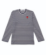 CDG Play - LS Stripe Invader Heart T-Shirt