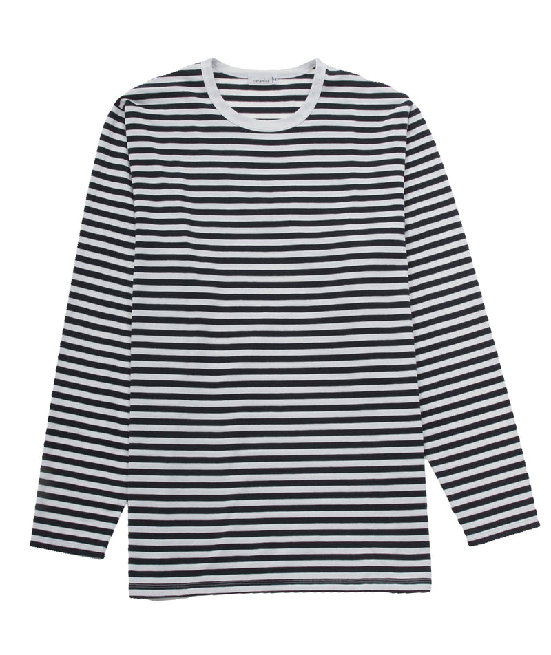 Nanamica - CoolMax St. Jersey L/S Tee - Navy x White
