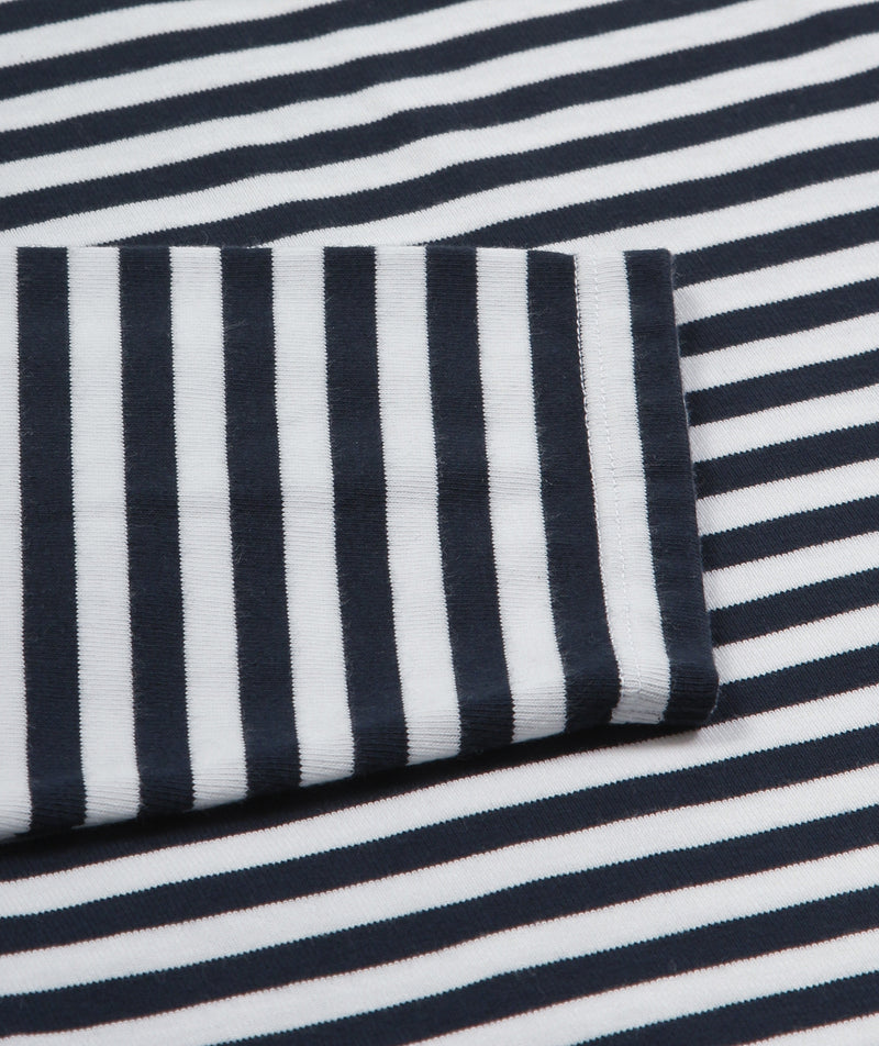 Nanamica - CoolMax St. Jersey L/S Tee - Navy x White