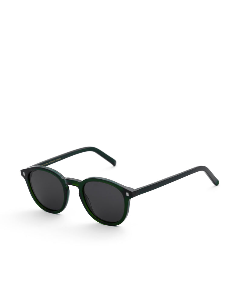 Monokel Nelson Bottle Green - Grey solid lens