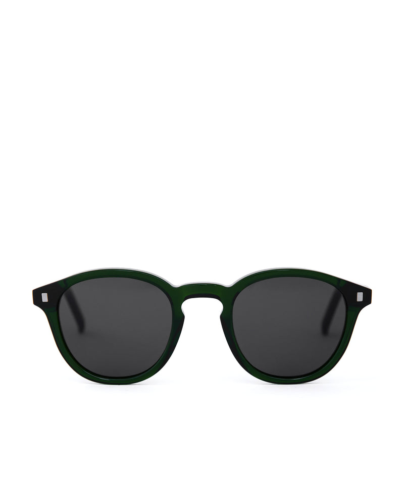 Monokel Nelson Bottle Green - Grey solid lens