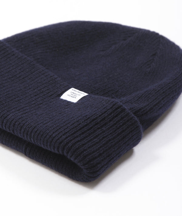 Norse Projects Merino Lambswool Beanie - Dark Navy