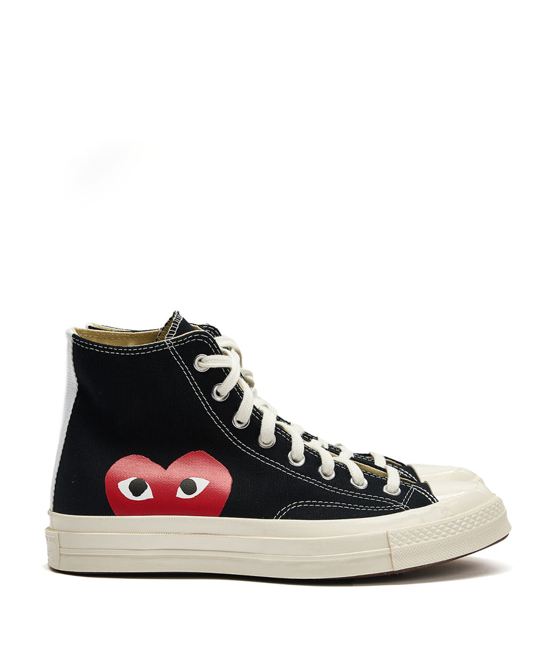 CDG Play X Converse: Chuck Taylor Big Heart 70s High "Black"