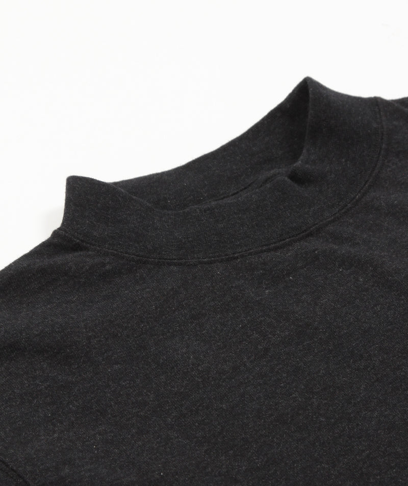 Snow Peak - Recycled Cotton Heavy Mock Neck L/S T-Shirt - Black