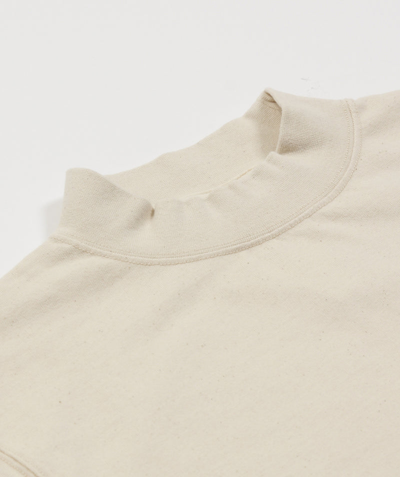 Snow Peak - Recycled Cotton Heavy Mock Neck L/S T-Shirt - Ecru