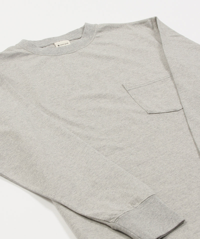 Snow Peak - Recycled Cotton Heavy L/S T-Shirt - Marl Grey