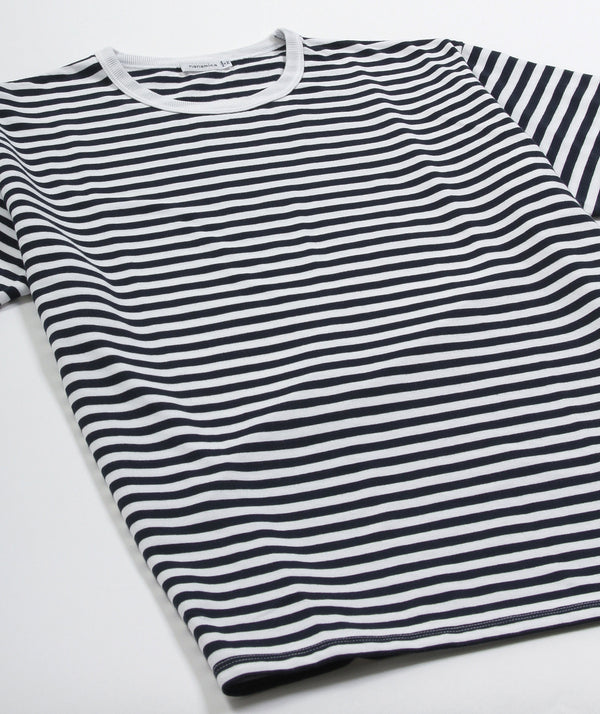 Nanamica - CoolMax St. Jersey Tee - Navy x White