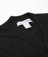 CDG Shirt: Knitted V Neck Cardigan "Black"