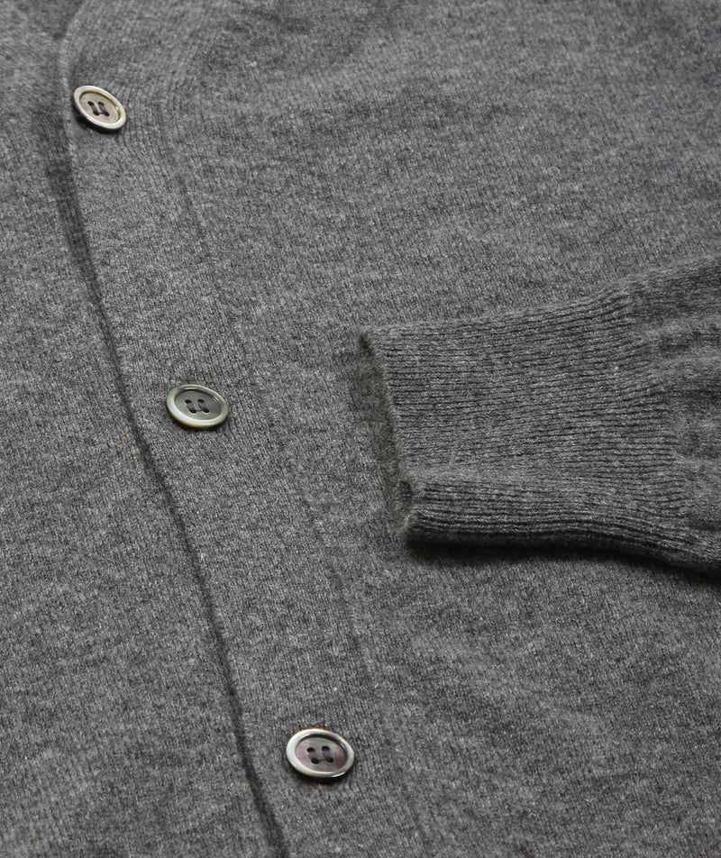 CDG Shirt: Knitted V Neck Cardigan "Grey"