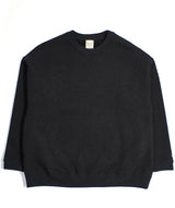 SNOW PEAK: Recycled Cotton Sweat Crewneck "Black"