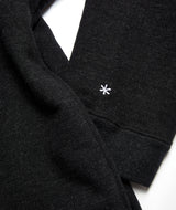 SNOW PEAK: Recycled Cotton Sweat Crewneck "Black"