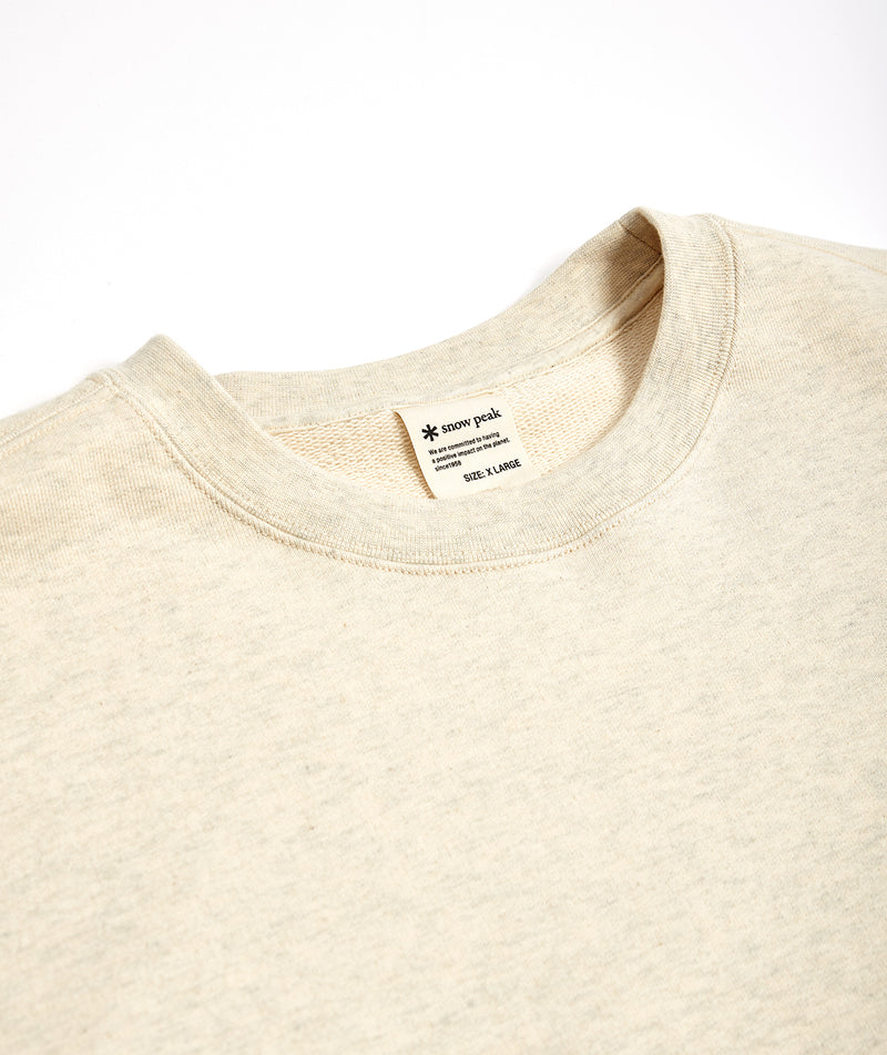 SNOW PEAK: Recycled Cotton Sweat Crewneck "Oatmeal"