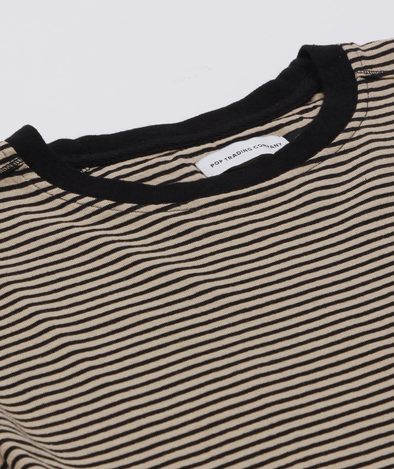 POP - Stripe Logo T-Shirt - Black