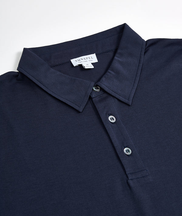 Sunspel: S/S Polo Shirt "Navy"