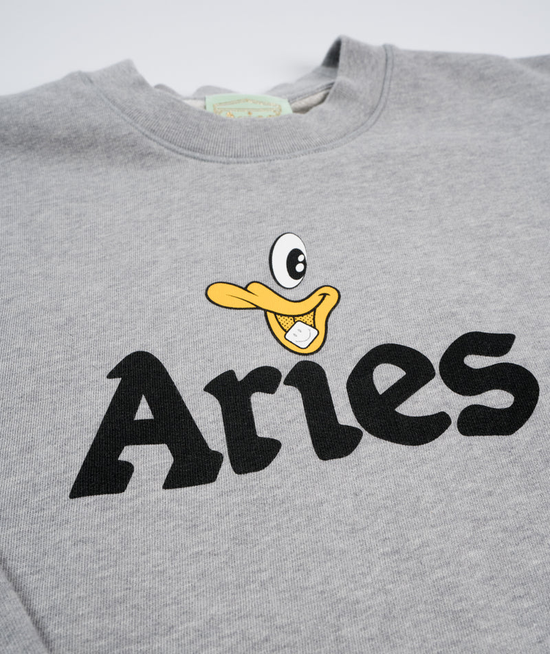 Aries - Aye Duck Sweatshirt - Grey Marl