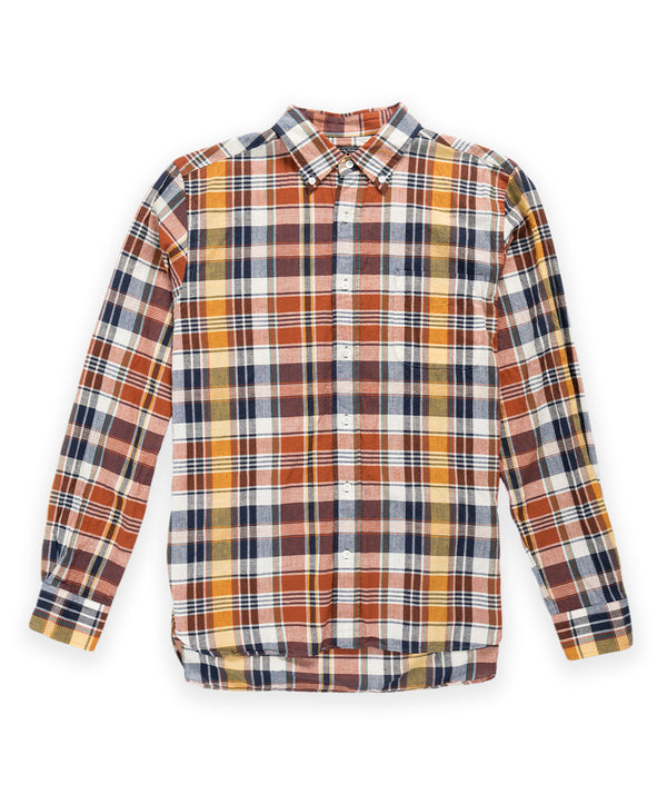 Beams Plus B.D. Indian Madras Check - Brown