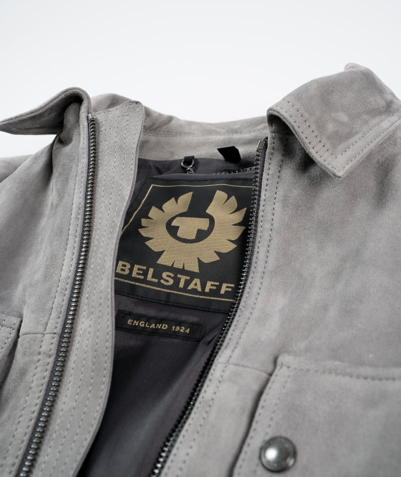 Belstaff Tour Suede Overshirt Granite - Grey