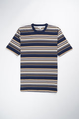 Norse Projects Johannes Weekend Stripe T-Shirt - Dark Navy