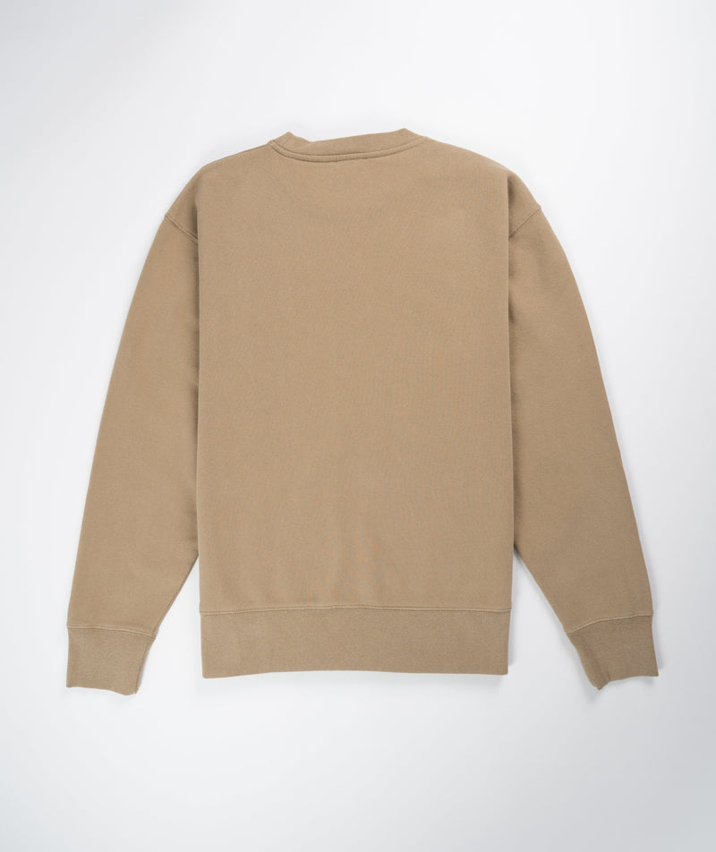 Norse Projects Arne Chain Stitch Logo Sweater - Utility Khaki