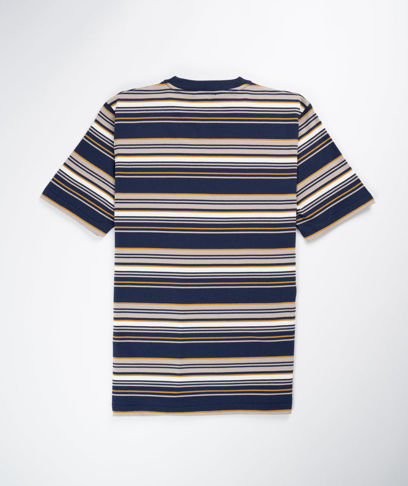 Norse Projects Johannes Weekend Stripe T-Shirt - Dark Navy