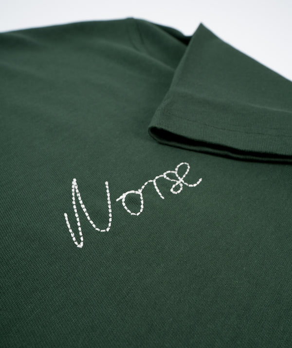 Norse Projects Johannes Chain Stitch Logo T-Shirt - Dartmouth Green