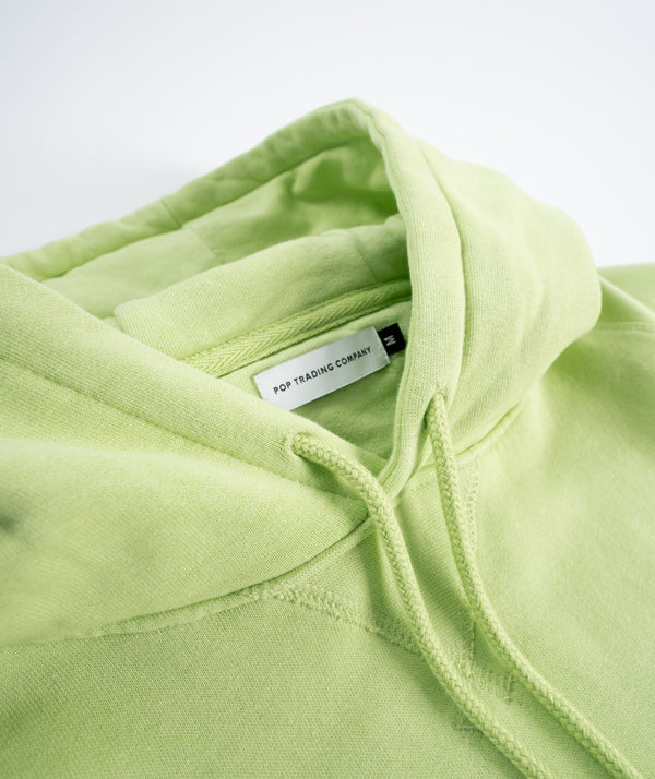 POP Trading Company Logo Hooded Sweat - Jade Lime