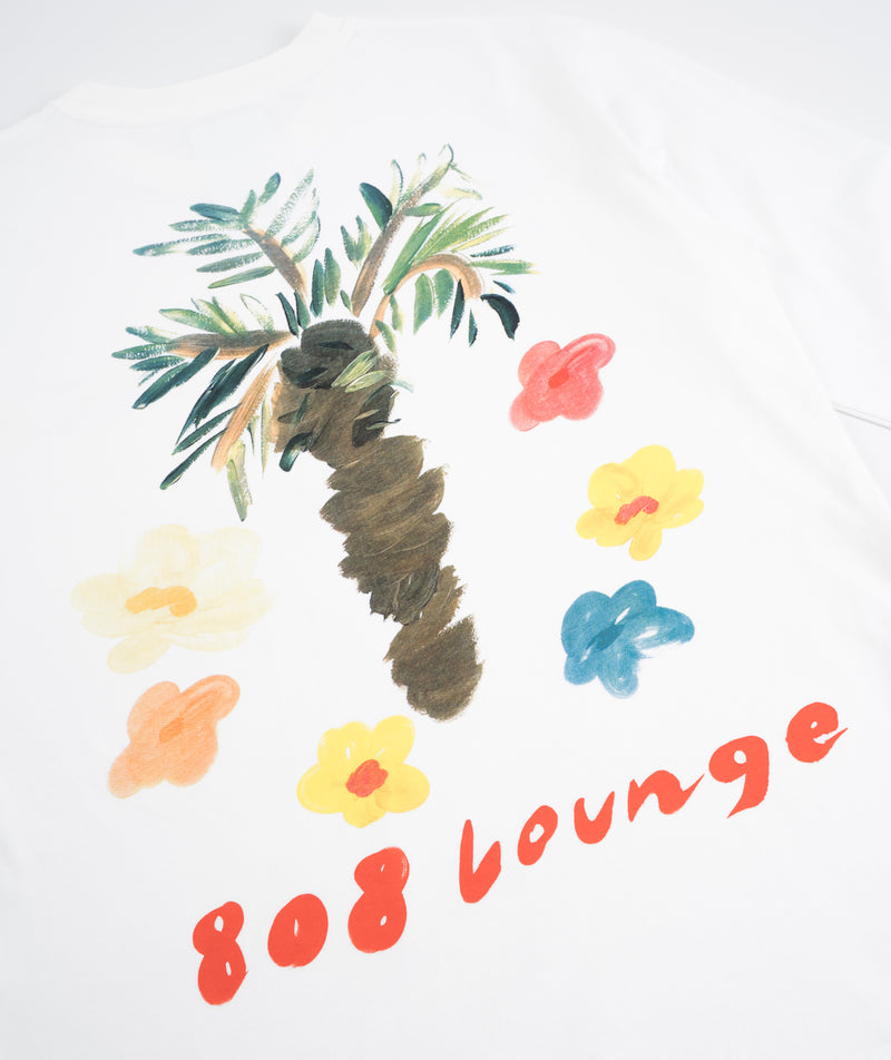 Reception 808 Tiki Bar Jersey LS Tee - White