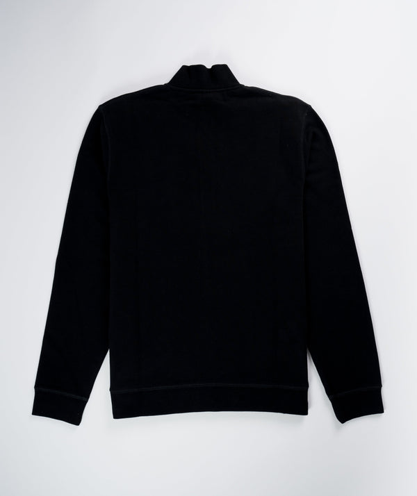 Sunspel Half Zip Sweatshirt - Black