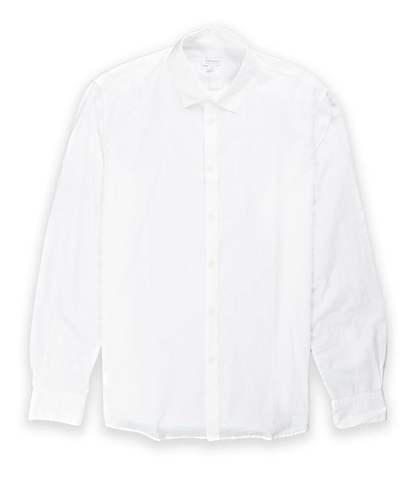 Sunspel Long Sleeve Shirt - White